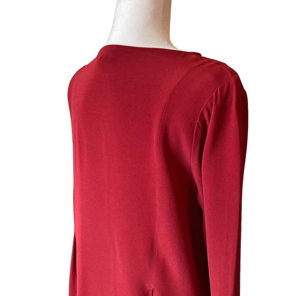 J. Jill Women’s red quarter length sleeves blouse, Sz - M - Picture 12 of 15